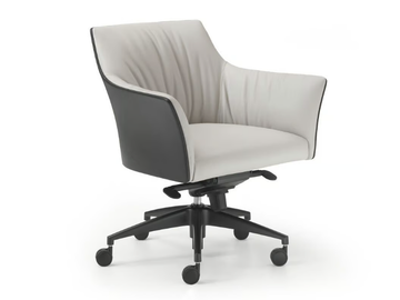SELLA - Swivel leather executive chair with castors by i 4 Mariani - view 2